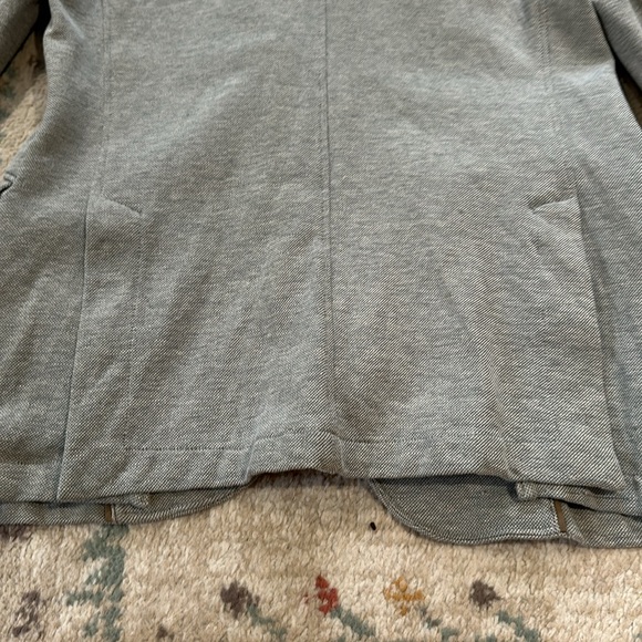 Massimo Dutti Light Grey Blazer with Elbow Patch Detail extra fine cotton - Picture 7 of 8